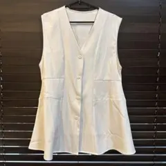【美品】ベスト フレアベスト アイボリー フリーサイズ