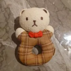 ミキハウス クマラトル ガラガラ チェック柄