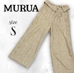 更に値下げ【MURUA】ムルーワ　ツイードワイドパンツ　[S]