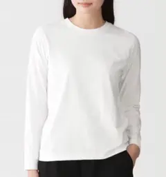 無印良品 クルーネック長袖Ｔシャツ 白 Lサイズのサムネイル