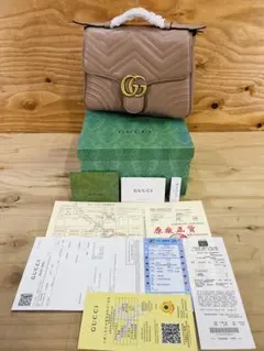 GUCCI グッチ GGマーモント スモール トップハンドルバッグ 498110