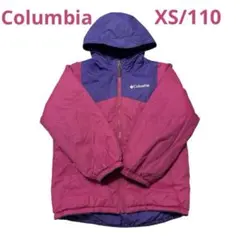 【XS/110】Columbia フード付き マウンテン ジャケット ピンク/紫