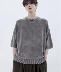 ASTOROMY 半袖ニット　グレー　定価6600円