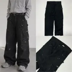 90s 襤褸 ペンキ ダメージ ワーク ペインター カーゴパンツ Tech