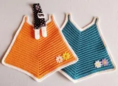 【ハンドメイド】ベビースタイ2枚組(クリップ付き)