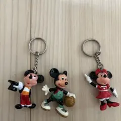 ミッキーマウス ミニー　キーホルダー　昭和レトロ