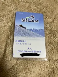 SKIJAM 大人用 1日券 早割　スキージャム勝山