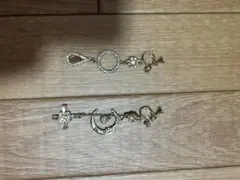 ゴールドトーン クリスタルイヤリング