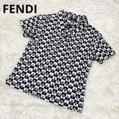 FENDI フェンディ 半袖シャツ 総柄 ブランドロゴ ズッカ 美品 44