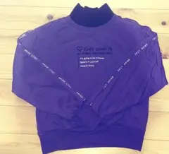 Love toxic ラブトキL size パープル×ブラック重ね着風トレーナー