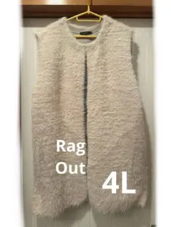 RagOut ライトベージュ ノースリーブ ファーベスト⭐︎