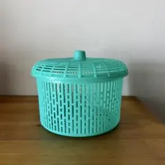 【ミントグリーン】ベトナム　蓋付きミニかご 小物入れ　 バスケット ミニサイズ