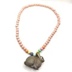 個性派　ウサギのペンダント　ネックレス　オランダ購入　インポート　ハンドメイド