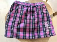 X-girl チェック スカート ピンク