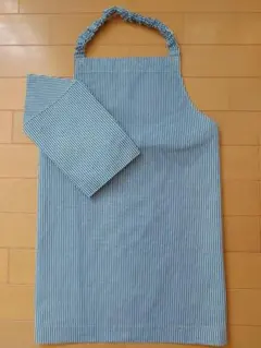 ☆140前後エプロン2点セット ストライプ柄