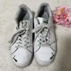 PUMA スニーカー ホワイト グリーン 24cm