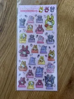 サンリオ マイメロディ クロミ キティ　Rody キラフチ樹脂盛りシール