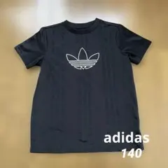 adidas キッズTシャツ ブラック 140