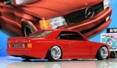 ホットウィールカスタム メルセデスベンツ 500SEL 黒 段リム☆トミカ