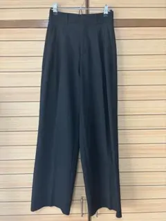 GU タックワイドパンツ S ブラック