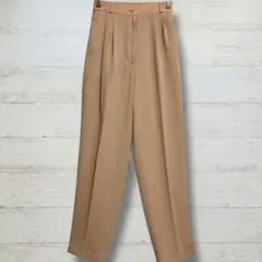 ヴィンテージ風 ハイウエスト 2タック スラックス パンツ ベージュ 9AR
