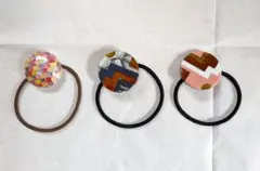 ヘアゴム　3点セット　シェル　プラスチック