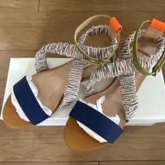 CARVEN ストライプ柄 アンクルストラップ サンダルのサムネイル