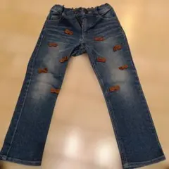 Petit main デニムパンツ リボン付き