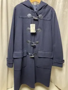 無印 無印良品 リサイクルウールメルトンネイビー ダッフル 難あり Ｌ