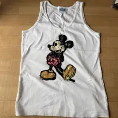 Disney ミッキーマウス スパンコール タンクトップ　M ディズニー　ビーズのサムネイル