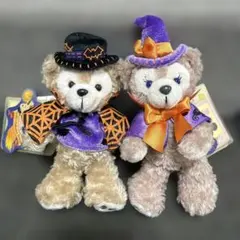 ディズニーハロウィン　ダッフィー　シェリーメイ　ぬいば　ぬいぐるみバッジ