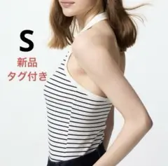 ユニクロ エアリズムコットンオープンバックホルターブラトップ