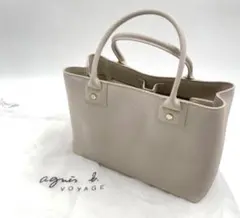 アニエスベー　a4 レザー　トートバッグ 白 agnes b. レザーのサムネイル