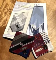 【新品】Mario Valentino ハンカチ2枚 + 2枚 計4枚セット