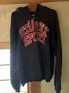 STÜSSY SPORT ジップアップパーカー ダークグレー