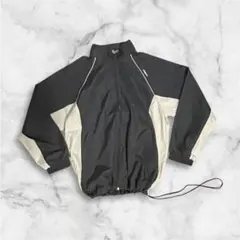 ナイロンジャケット 黒/ベージュ