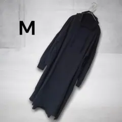 フード付き ブラック ロングパーカー Mサイズ