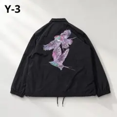 美品 Y-3 ナイロンコーチジャケット 鳥刺繍 グラフィック Lのサムネイル