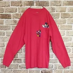『激レア』Disney　ミッキー＆ミニー　ビック刺繍　トレーナー