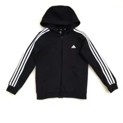 アディダス　ジップアップパーカー　黒　140cm