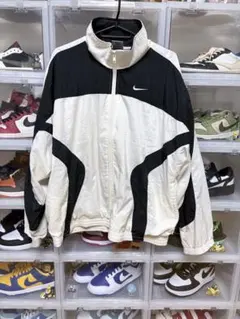 90s ナイキ　Nike ナイロンジャケット M ホワイト/ブラック