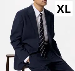 ✨極美品・大きめXL✨ユニクロ　UNIQLO 感動ジャケット　ネイビー 軽量