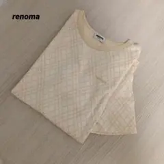 正規品　renoma チェック柄 Tシャツ 　S M①のサムネイル