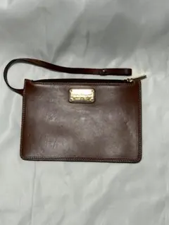 Salvatore Ferragamo ポーチ レザー ブラウン　フェラガモのサムネイル