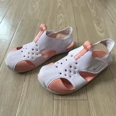 Nike キッズサンダル ホワイト/ピンク　19cm