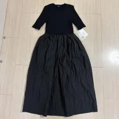 【値下げしました】Mila Owen ジャガード切り替えワンピース