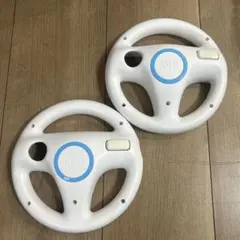 任天堂Wii Wii U マリオカート ハンドル ホワイト 2個セット