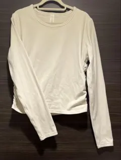 lululemon 長袖Tシャツ リブ素材 サイズ8 Ivory系