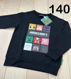 新品 マイクラ マインクラフト トレーナー 黒 140