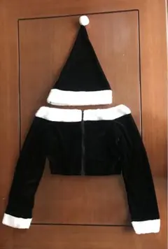 サンタコスプレ 黒いサンタ　サンタコスチューム オフショルダー オフショルのサムネイル